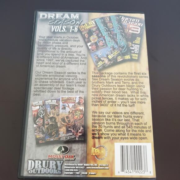 Mark & Terry DRURY OUTDOORS Dream SEASON VOLS 1-6 (DVD) UNTESTED - Picture 2 of 11